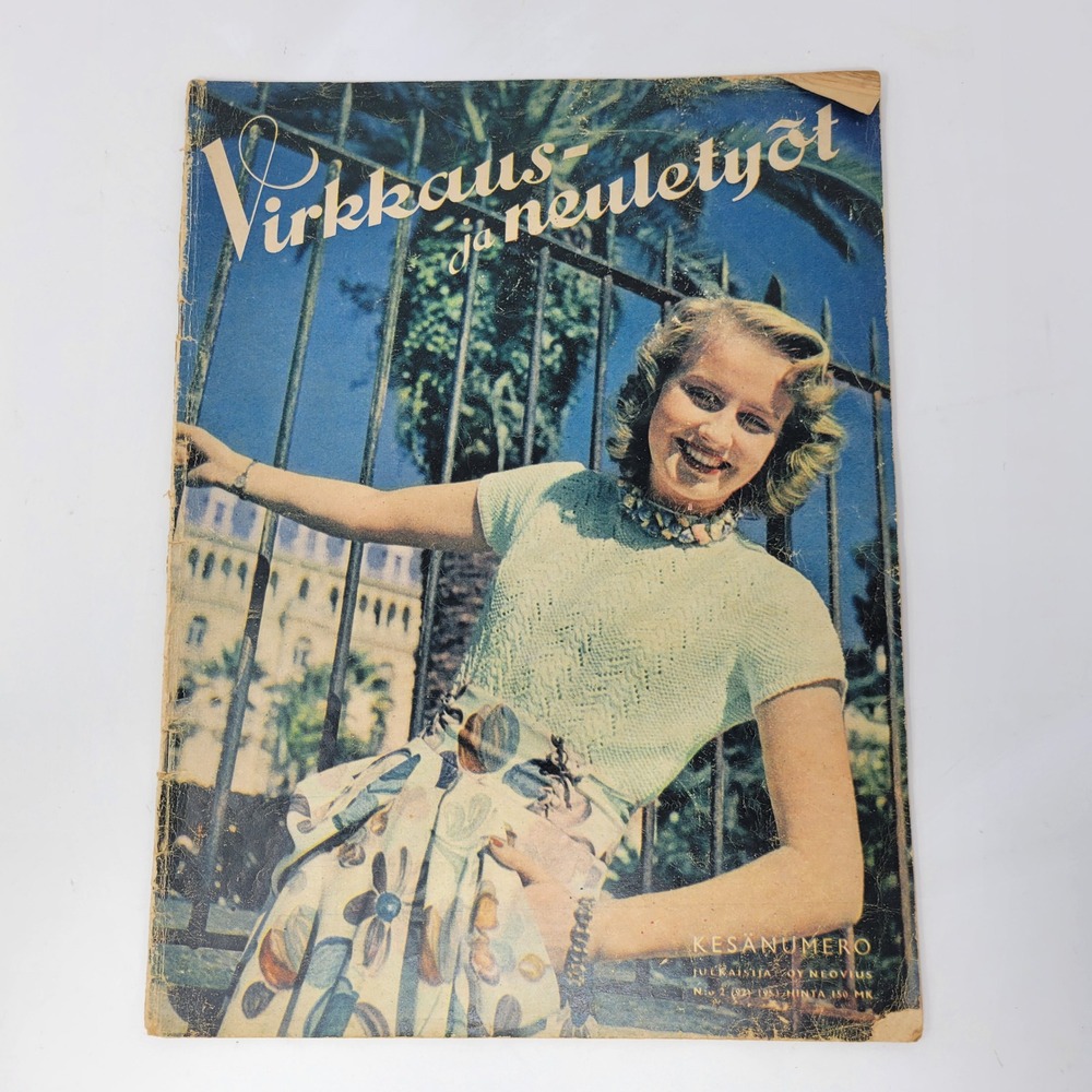 Vintage 1951 Finnish Virkkaus-‎ ja neuletyöt Summer Knitting Crochet Magazine